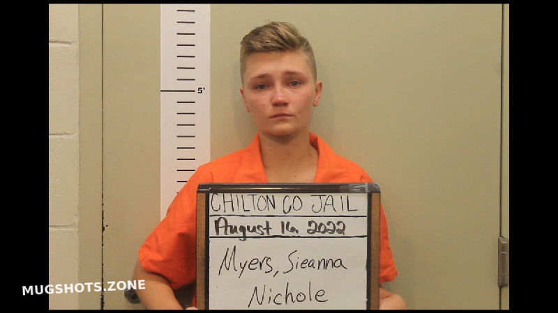 MYERS SIEANNA NICHOLE 08 16 2022 Chilton County Mugshots Zone