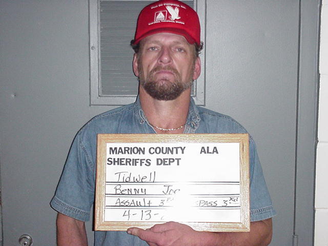 BENNY TIDWELL 01/30/2021 Mugshot, Marion County, Alabama